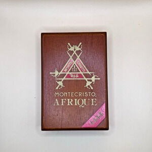 Vintage Montecristo Afrique Cigar Box #444 Empty 4.75"x3" EUC